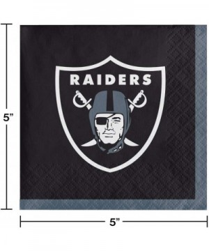 Las Vegas Raiders Beverage Napkins- 48 Count - CG18CES0NKI $6.83 Party Tableware