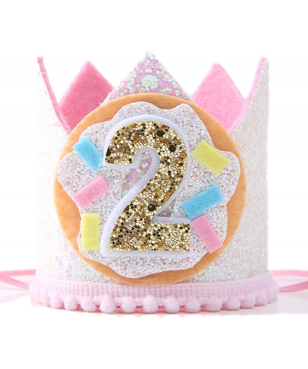 Donut Birthday Crown for 2nd Birthday - Two Donut Birthday Hat for Photo Booth Props and Backdrop Cake Smash- Best Two Sweet ...