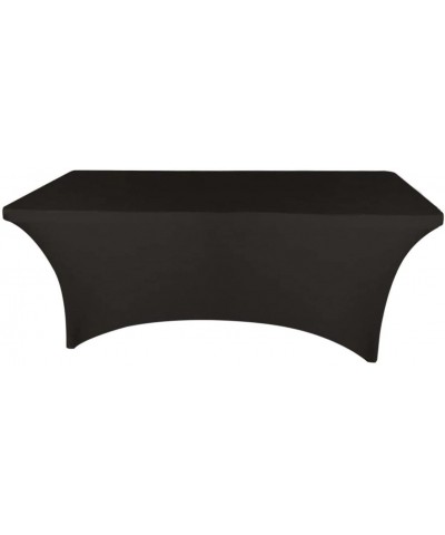 Black 6 ft. Rectangular Stretch Spandex Tablecloth - Black - C017Y20EMR7 $13.58 Tablecovers