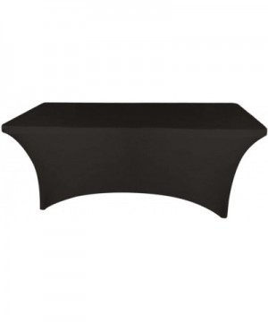 Black 6 ft. Rectangular Stretch Spandex Tablecloth - Black - C017Y20EMR7 $13.58 Tablecovers