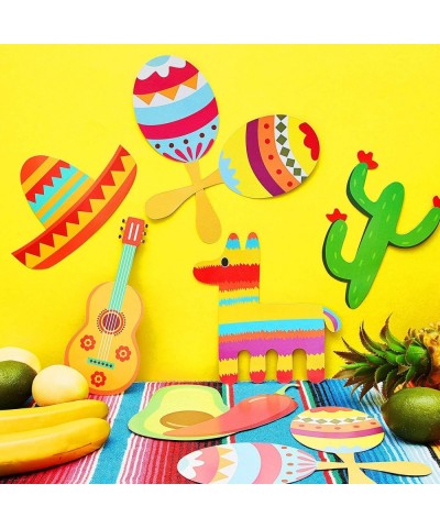 30 Pieces Fiesta Centerpiece Stick Mexican Fiesta Table Stick Cinco De Mayo Table Centerpiece Cutout for Birthday Baby Shower...