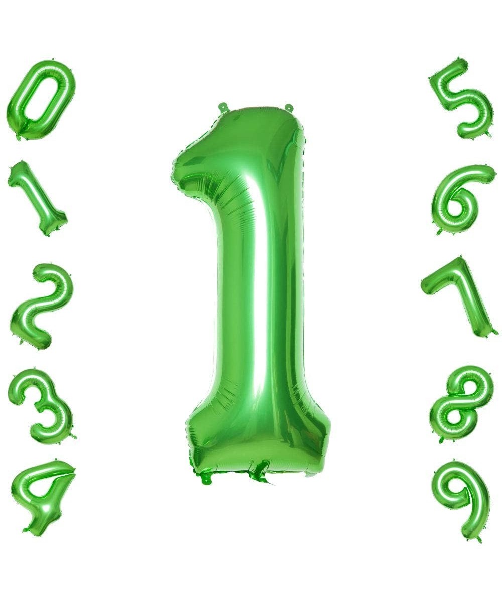40 Inch Large Green Number 1 Helium Balloon-Foil Digital Balloons for Party Birthday Anniversary Festival Decorations - Green...