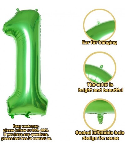 40 Inch Large Green Number 1 Helium Balloon-Foil Digital Balloons for Party Birthday Anniversary Festival Decorations - Green...