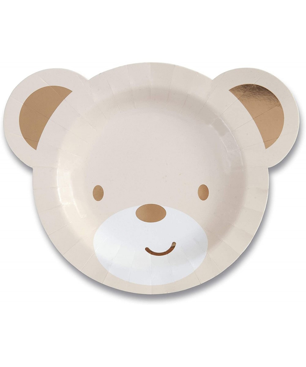 Teddy Bear Shaped Paper Party Plates 8 Plates per Pack - C418HYXEIK8 $8.45 Party Tableware