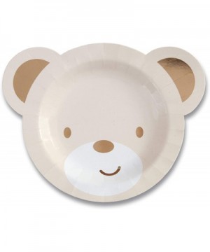 Teddy Bear Shaped Paper Party Plates 8 Plates per Pack - C418HYXEIK8 $8.45 Party Tableware