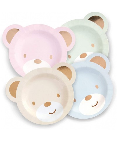 Teddy Bear Shaped Paper Party Plates 8 Plates per Pack - C418HYXEIK8 $8.45 Party Tableware