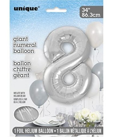 53828 34" Foil Number 8 Balloon - 8 - CP12OI232SO $4.94 Balloons