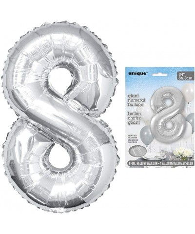 53828 34" Foil Number 8 Balloon - 8 - CP12OI232SO $4.94 Balloons