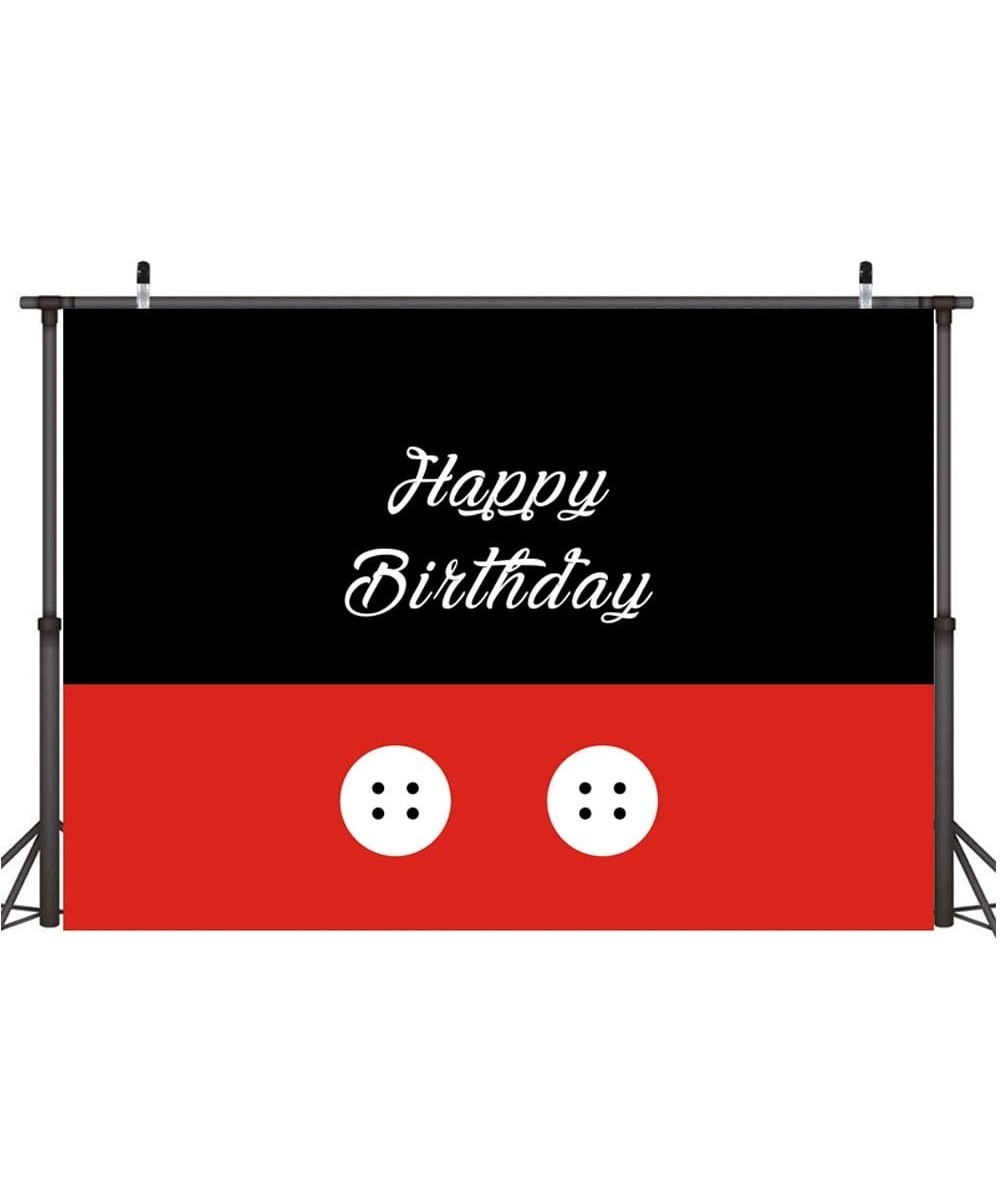 Happy Birthday Backdrop Banner for Children/Baby 4.1×5.9ft- 1st Birthday Party Banner- Black & Golden Photography Background ...