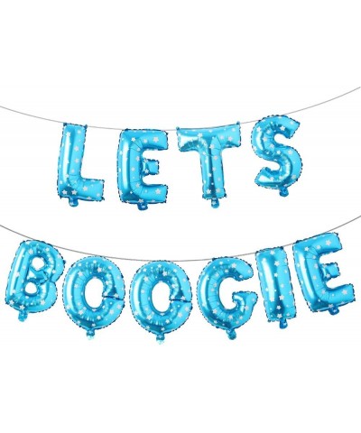 16 inch Lets Boogie Balloons Banner 1980s for 70's 80's Disco Themed Party Decoration Birthday Party Supply Ballon (Lets Boog...