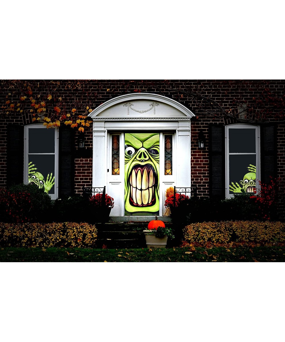 Halloween Haunted House Decorations - Green Goblin Door & Window Covers (3 Piece Set) - By Retail Parity - CT1867RUC4T $6.98 ...