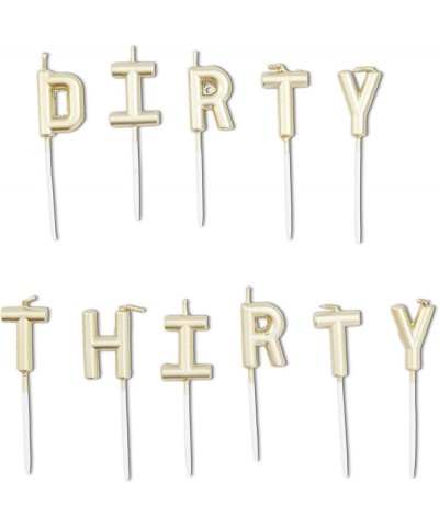Dirty Thirty Cake Topper with Thin Candles in Holders (Gold- 35 Pack) - C118T3QGYE7 $7.97 Birthday Candles