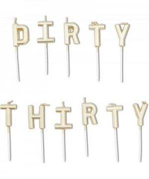 Dirty Thirty Cake Topper with Thin Candles in Holders (Gold- 35 Pack) - C118T3QGYE7 $7.97 Birthday Candles