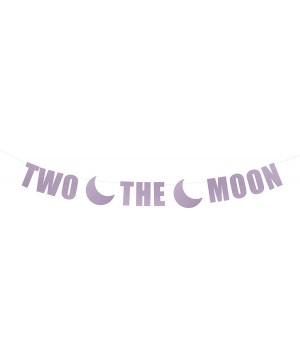 Two The Moon Banner - 2nd Birthday Celebration Decorations - 2 The Moon Party Banner Decor - Second Birthday Garland Sign (La...