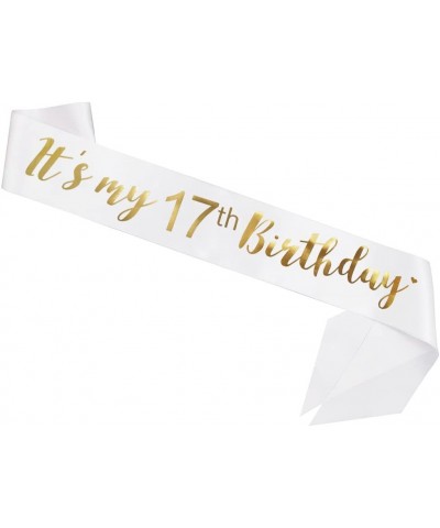 It's My 17th Birthday" Sash - 17th Birthday Sash Birthday Girl Sash Birthday Party Favours- Supplies and Decorations - CS186T...