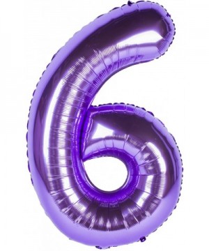 Giant Number Balloons Purple Party Ballons 40 Inch Helium Foil Mylar Balloons (6) - 6 - C318SK36L4K $5.28 Balloons