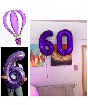 Giant Number Balloons Purple Party Ballons 40 Inch Helium Foil Mylar Balloons (6) - 6 - C318SK36L4K $5.28 Balloons