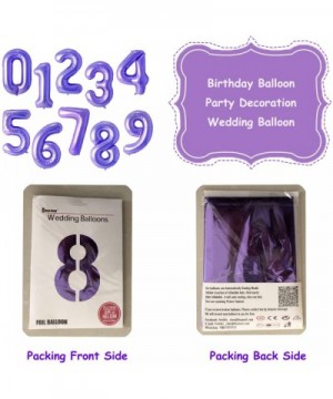 Giant Number Balloons Purple Party Ballons 40 Inch Helium Foil Mylar Balloons (6) - 6 - C318SK36L4K $5.28 Balloons