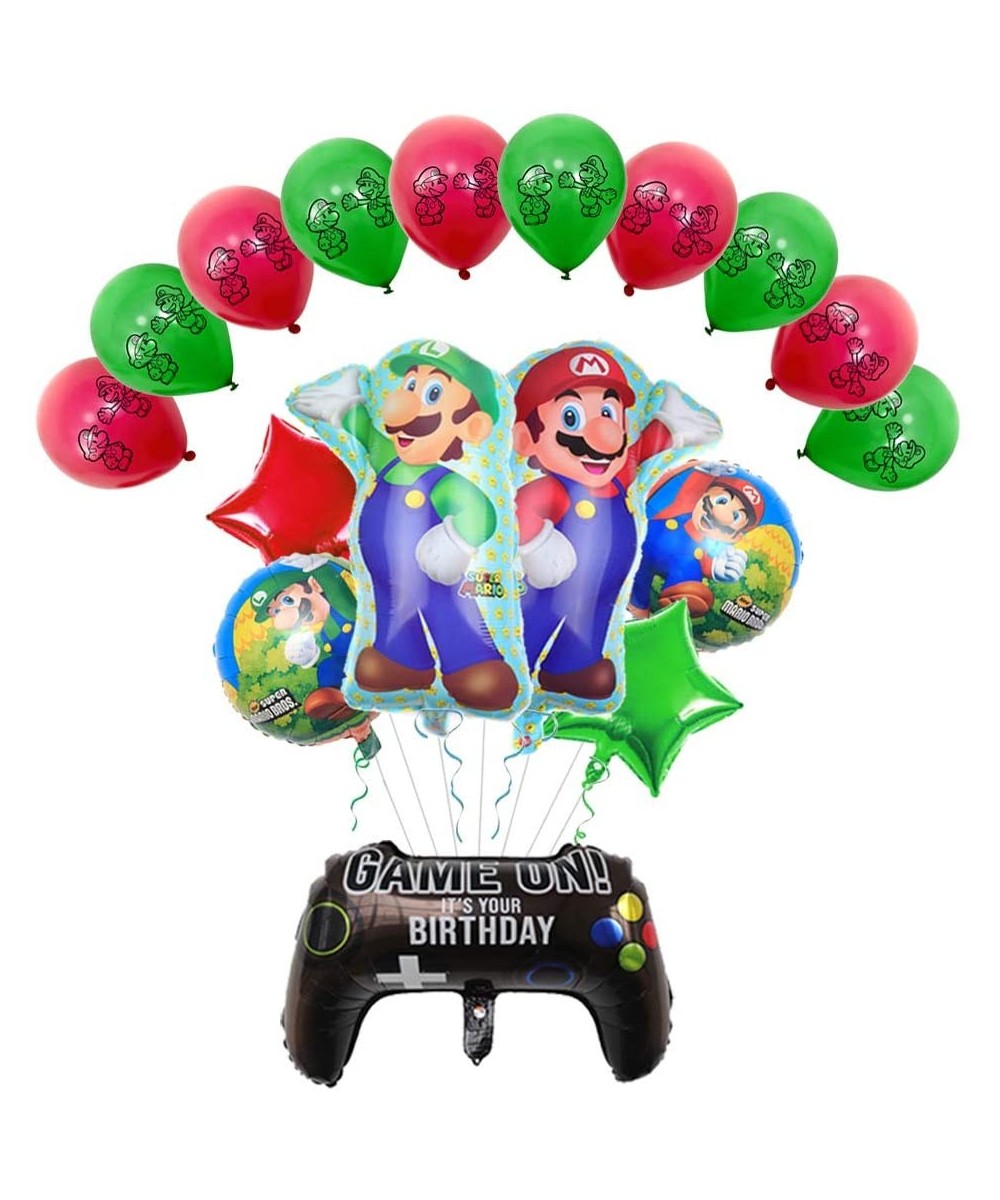 17PCS Super Mario Bros Balloons Birthday Party Supplies Super Mario Bros Balloons for Kids Party Birthday Decorations - C6190...