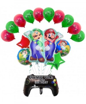 17PCS Super Mario Bros Balloons Birthday Party Supplies Super Mario Bros Balloons for Kids Party Birthday Decorations - C6190...