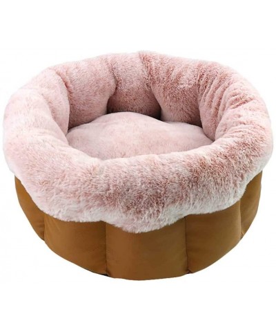 Fashion Dog Bed Kennel Small Cat Pet Puppy Round Bed House Soft Warm Pad Nest- Machine Washable Coral Velvet Self-Warming Pet...