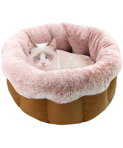 Fashion Dog Bed Kennel Small Cat Pet Puppy Round Bed House Soft Warm Pad Nest- Machine Washable Coral Velvet Self-Warming Pet...