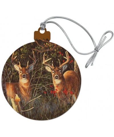 Deer in The Woods Wood Christmas Tree Holiday Ornament - CY18C6WX3CC $8.46 Ornaments