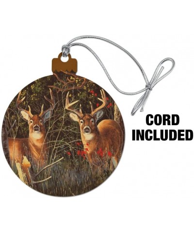 Deer in The Woods Wood Christmas Tree Holiday Ornament - CY18C6WX3CC $8.46 Ornaments