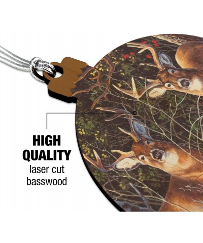 Deer in The Woods Wood Christmas Tree Holiday Ornament - CY18C6WX3CC $8.46 Ornaments