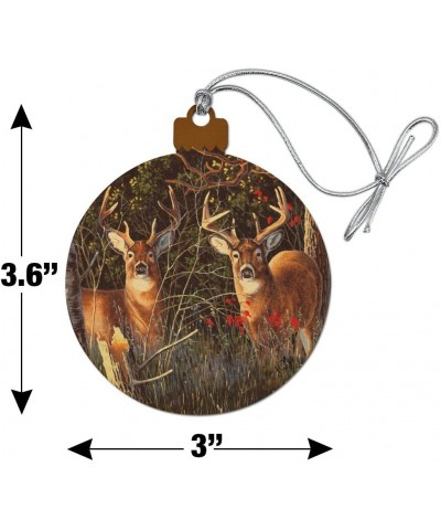 Deer in The Woods Wood Christmas Tree Holiday Ornament - CY18C6WX3CC $8.46 Ornaments