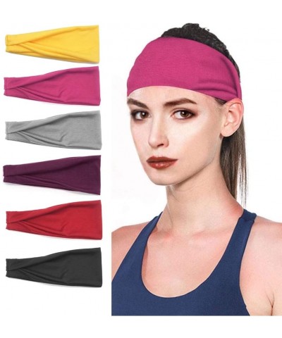 Workout Headbands- Men's Sweatband- Women's Yoga Athletic Hairband for Sports Fitness Running Elastic Non Slip Sport Headband...