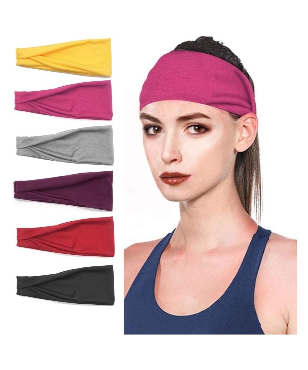 Workout Headbands- Men's Sweatband- Women's Yoga Athletic Hairband for Sports Fitness Running Elastic Non Slip Sport Headband...
