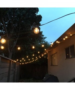 Solar Outdoor String Lights 25Ft Globe Patio Lighting G40 LED Bulbs UL Listed for Outside Yard Gazebo Party Wedding Porch Gar...