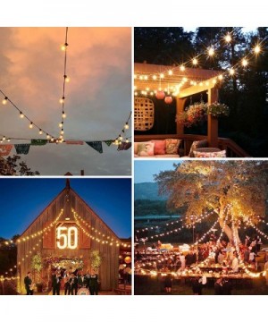 Solar Outdoor String Lights 25Ft Globe Patio Lighting G40 LED Bulbs UL Listed for Outside Yard Gazebo Party Wedding Porch Gar...