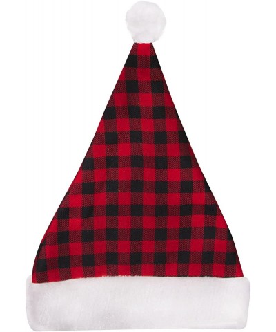 Plaid Santa Hat + LED Christmas Bulb Necklace Kit for Ugly Sweater Xmas Holiday Party - CN1860YXAQS $14.09 Hats