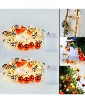 Christmas String Lights 2 Pack- Garland with Lights Battery Operated-Total 40 LED 13.12ft Waterproof Fairy String Lights for ...