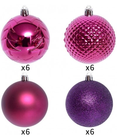 24ct Christmas Ball Ornaments- 3.15" Small Shatterproof Christmas Tree Decorations- Perfect Hanging Ball for Holiday Wedding ...