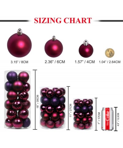 24ct Christmas Ball Ornaments- 3.15" Small Shatterproof Christmas Tree Decorations- Perfect Hanging Ball for Holiday Wedding ...