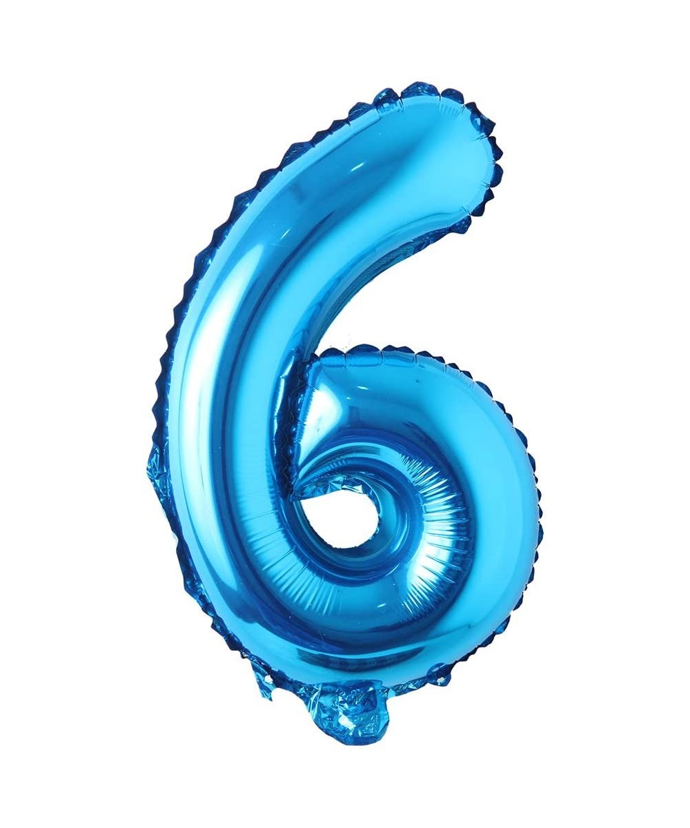 16" inch Single Blue Alphabet Letter Number Balloons Aluminum Hanging Foil Film Balloon Wedding Birthday Party Decoration Ban...