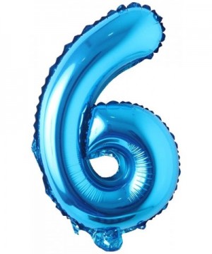 16" inch Single Blue Alphabet Letter Number Balloons Aluminum Hanging Foil Film Balloon Wedding Birthday Party Decoration Ban...