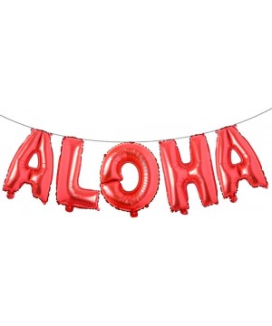 16 inch Tropical Hawaii Party Decorations Balloons Banner Aloha Foil Balloon Wedding Birthday Party Supplies (Aloha Red) - Al...