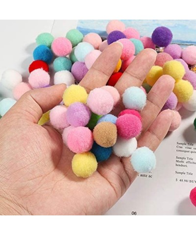 Premium 400 PCS 15mm Champagne Color Pom Poms- Craft Pom Pom Balls- Colorful Pompoms for DIY Creative Crafts Decorations- Kid...