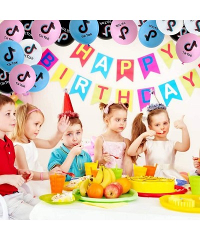 40Pcs TIK Tok Balloons-Birthday Party Decoration-Music Theme Party for Kids Birthday-TIK Tok Christmas Party Supplies-Love Gi...