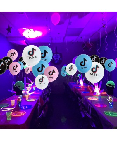 40Pcs TIK Tok Balloons-Birthday Party Decoration-Music Theme Party for Kids Birthday-TIK Tok Christmas Party Supplies-Love Gi...