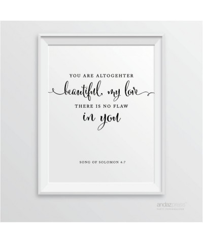 Biblical Wedding Signs- Formal Black and White- 8.5-inch x 11-inch- You are Altogether Beautiful- My Love There is no Flaw in...