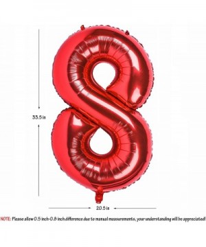 40 Inch Red Large Numbers 0-9 Birthday Party Decorations Helium Foil Mylar Big Number Balloon Digital 8 - Red 8 - CZ18WU86W9R...