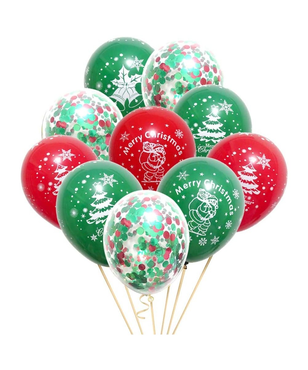 30Pcs 12 inch Christmas Xmas Balloons Confetti Balloons & Latex Balloons for Christmas Party Decoration Supplies - CD18ZC45KT...