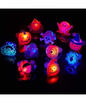 50Pc Halloween Party Favors LED Flash Rings Halloween Gifts for Kids and Adults Halloween Treats Non Candy Gift Bag Fillers G...