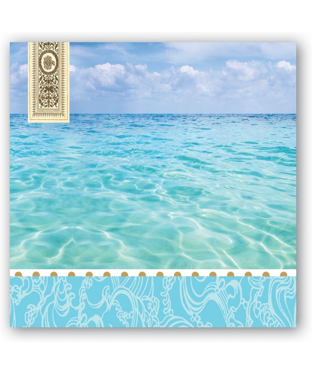 20-Count 3-Ply Paper Cocktail Napkins- Beach - Beach - C81807YAIHO $5.68 Tableware
