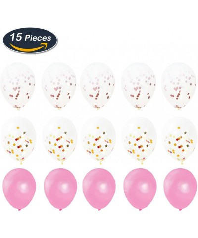 6TH/9TH Birthday Party Decorations Kit-Giant Rose Gold Number 6 or 9 Foil Balloon-Pink Ribbons- Latex Confetti Balloons- 18 P...